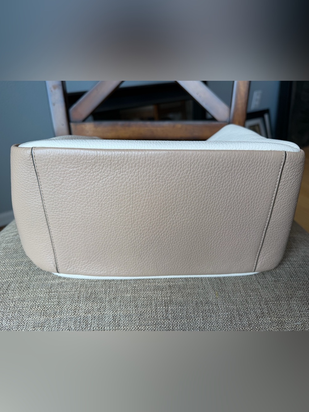 Coach Pennie Colorblock Leather Shoulder Bag in Cream, Brown and Black - Picture 6 of 7